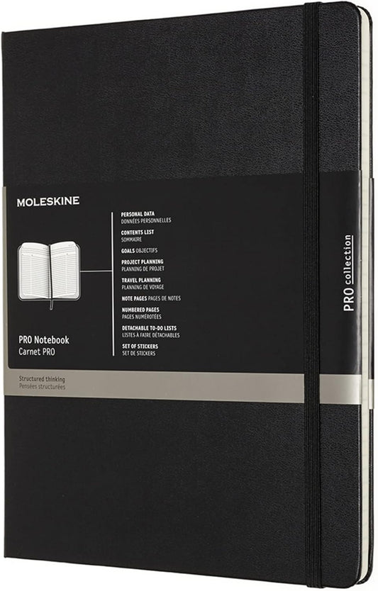 Moleskine XL Black Professional Notebook: Premium Hard Cover