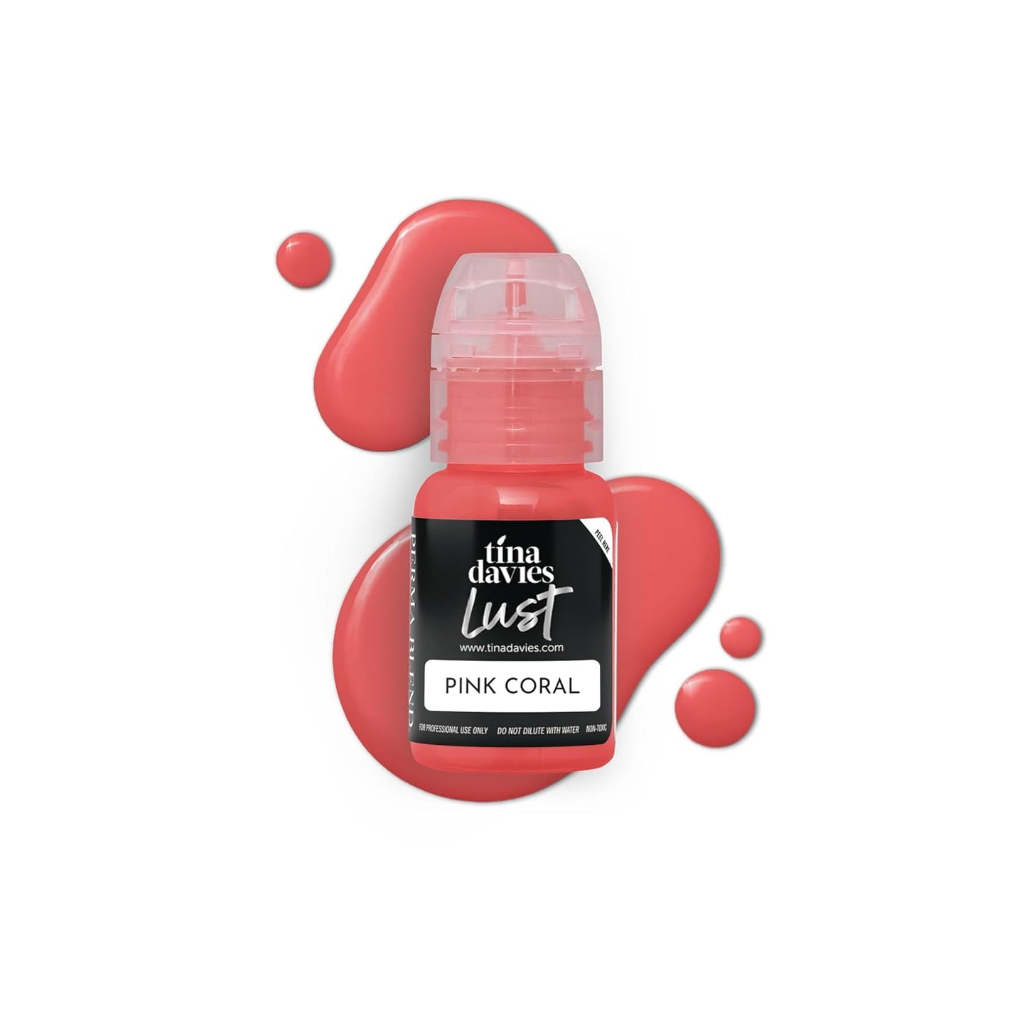 Lust Pink Coral Lip Pigments for Permanent Makeup - 1/2oz Bottle