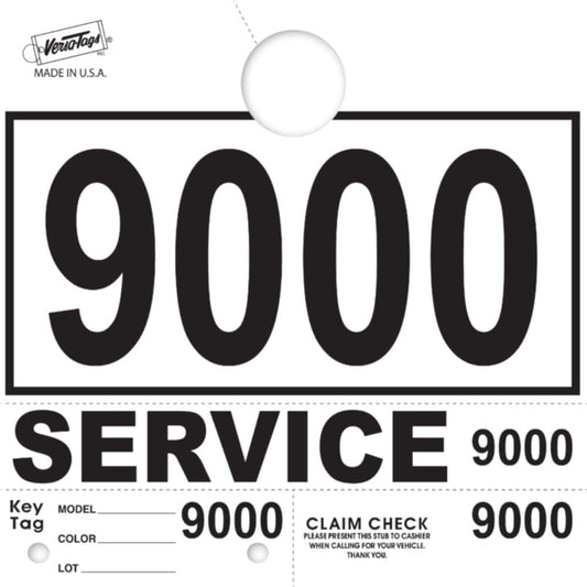 Service Dispatch Numbers RL78 Style Mirror Hang Tags for Vehicles
