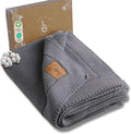 100% Organic Cotton Baby Knitted Blanket - Soft Neutral 30x40