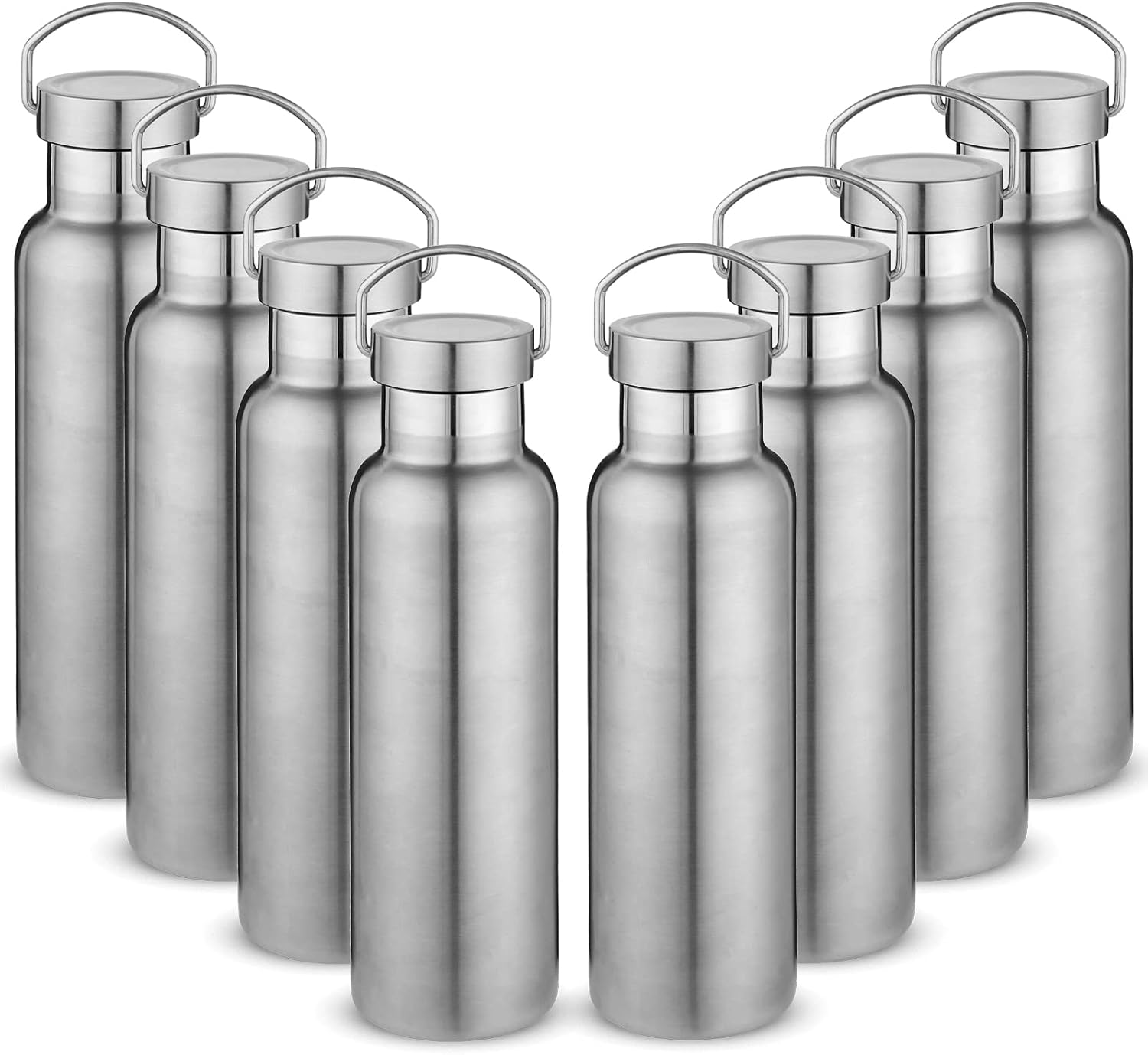 20 oz Insulated Water Bottles Bulk 8 Pack for All Activities