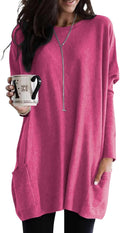 Dokotoo Womens Long Sleeve Pullover Tunic Top - Comfortable Everyday