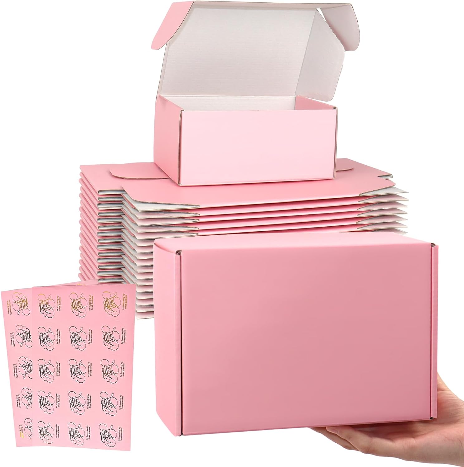 Shipping Boxes for Packaging - 9x6x4 Pink Corrugated Boxes