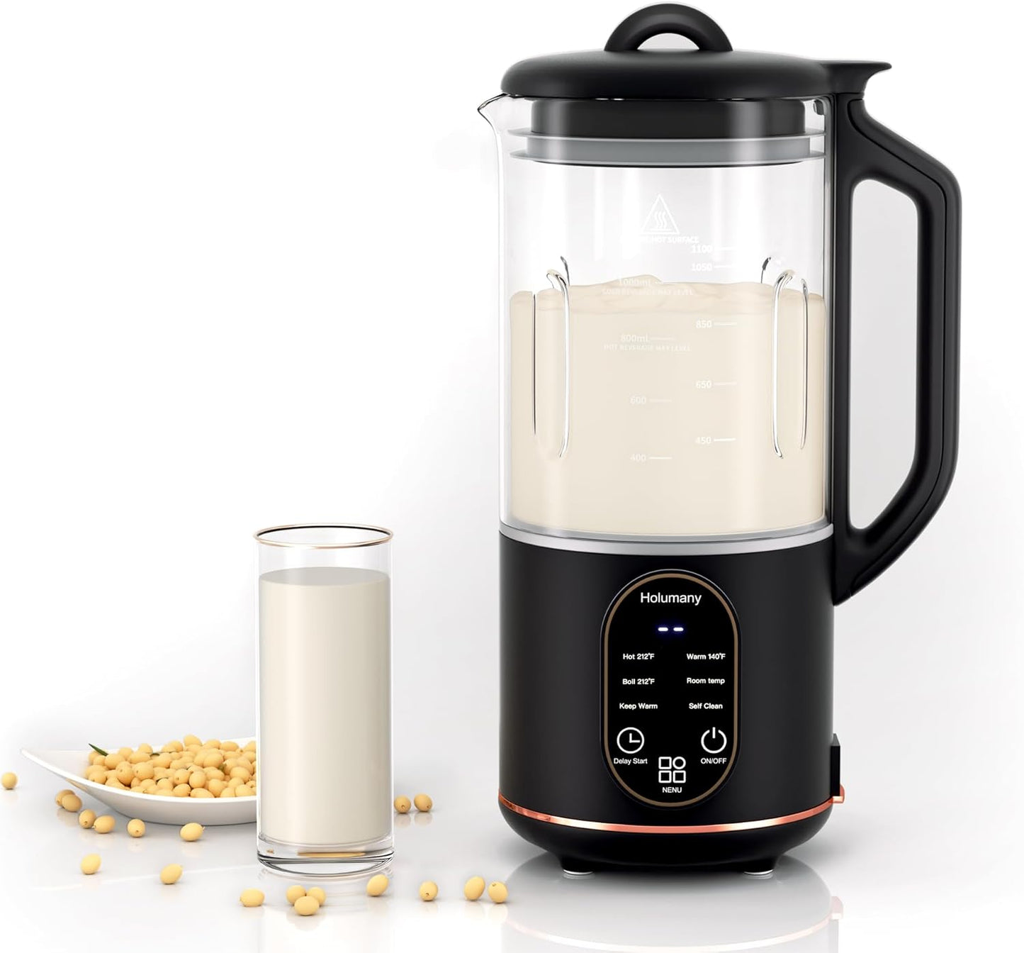 35oz Automatic Nut Milk Maker - Create Fresh Plant-Based Milks Easily!