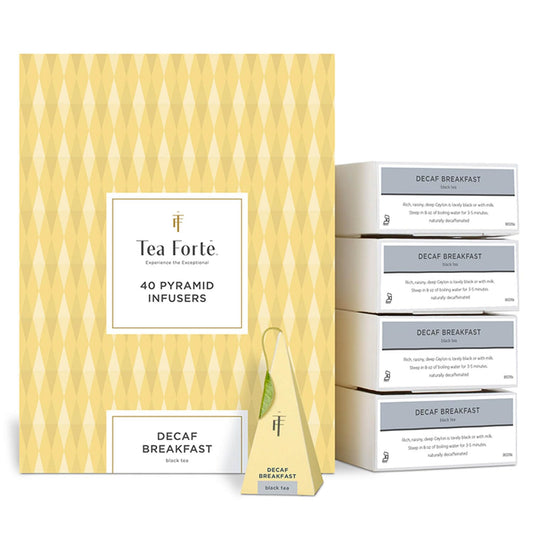 Tea Forte Decaf Breakfast Black Tea Event Box - 40 Sachets