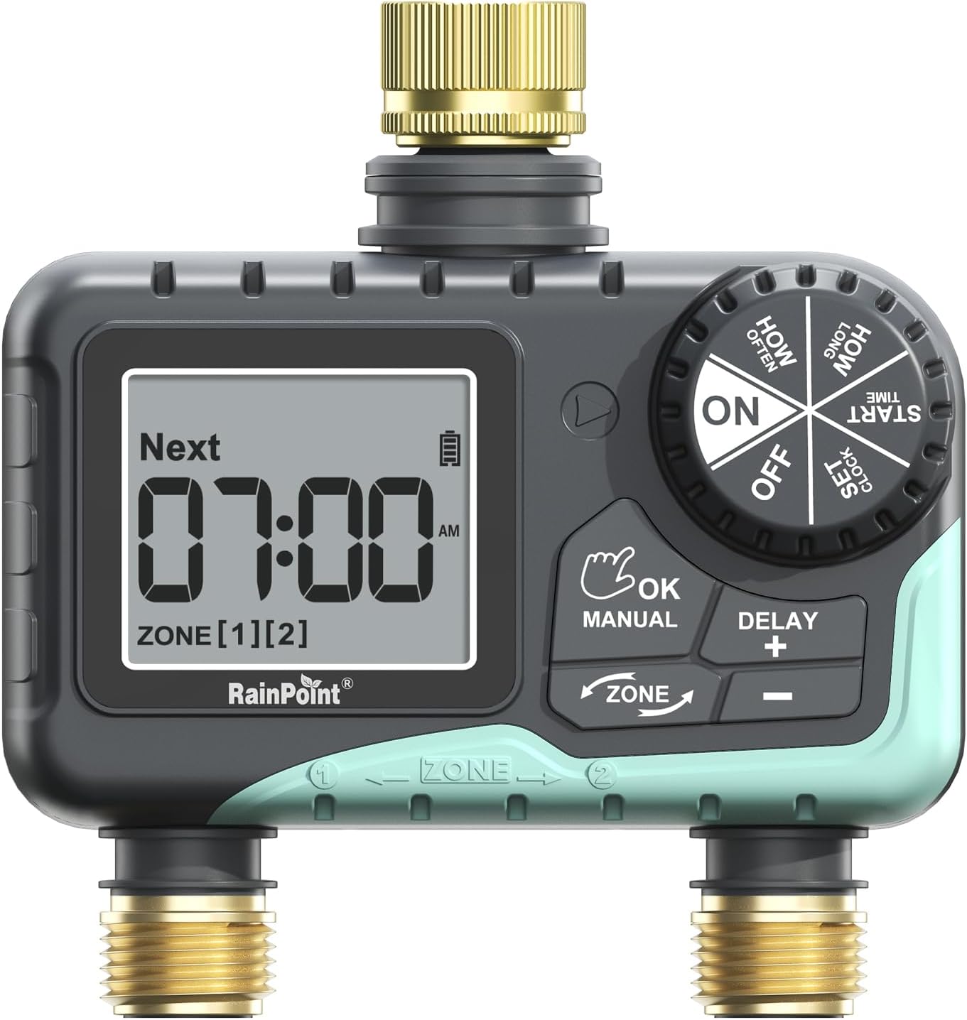RAINPOINT 2 Zone Sprinkler Timer for Efficient Watering