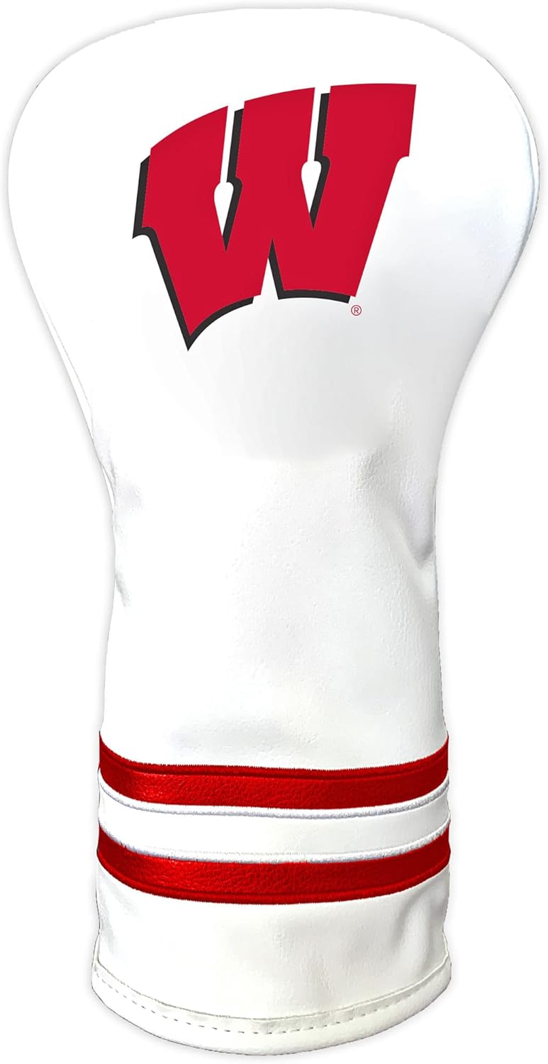 NCAA White Vintage Driver Golf Club Headcover for Team Spirit