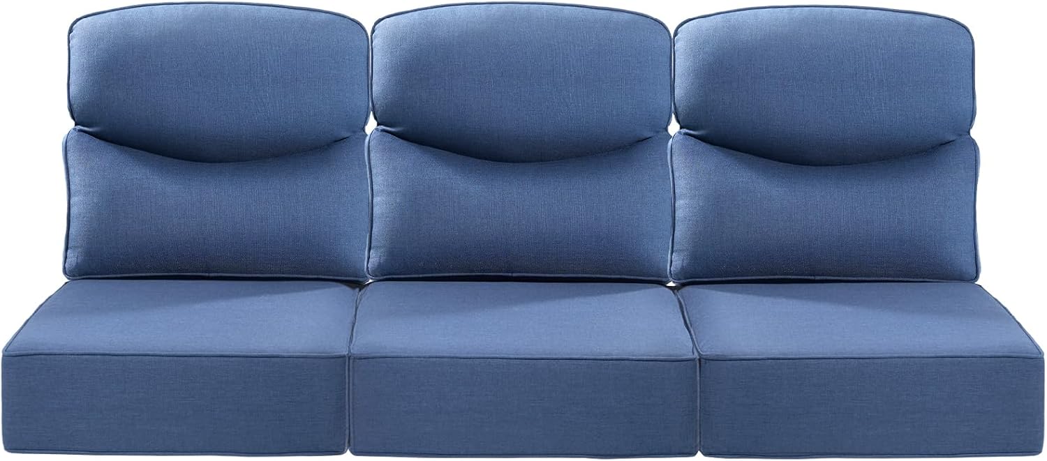 Luxury 6-Inch Smile Outdoor Sofa Cushions Set of 3 for Comfort
