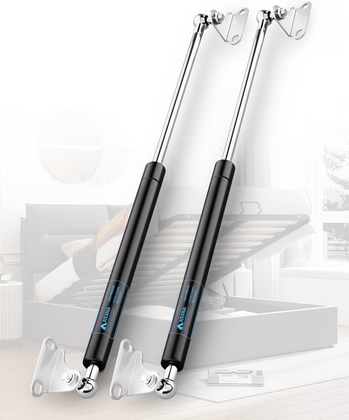 ARANA Gas Struts 28 Inch 200LB Shock Springs for Heavy Lids
