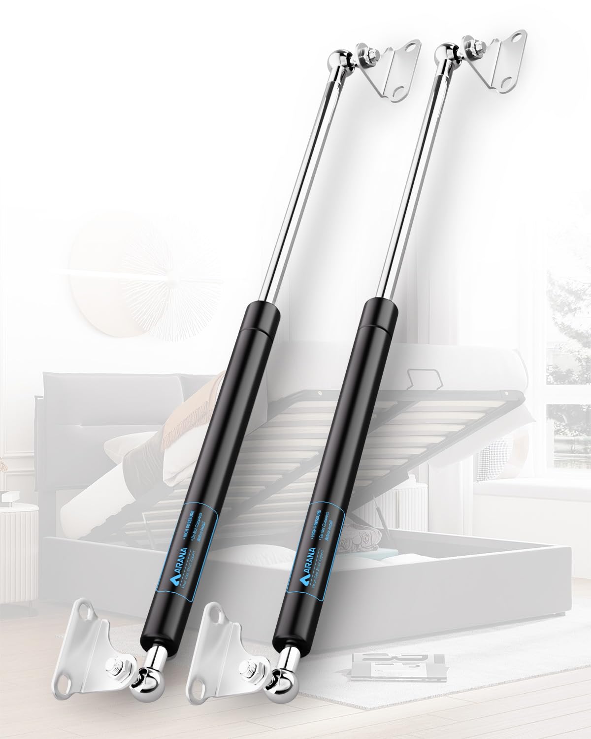 ARANA 25 Inch Gas Prop Struts for Heavy Duty Murphy Bed Use