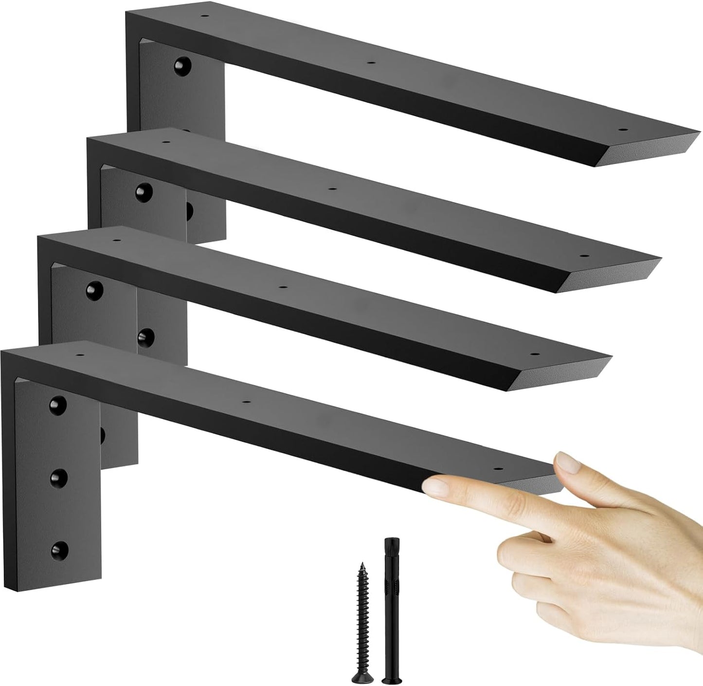 Heavy Duty Granite Countertop Support Bracket 16 inch 4 Pack