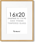 16x20 Picture Frame for Wall Solid Oak Wood 16 by 20 Frames - Natural