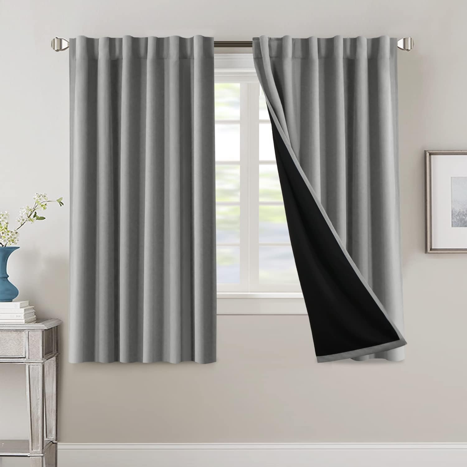 H.VERSAILTEX 100% Blackout Curtains for Bedroom and Living Room