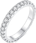 Moissanite Wedding Band 925 Sterling Silver Eternity Ring (Style 2VJ5)