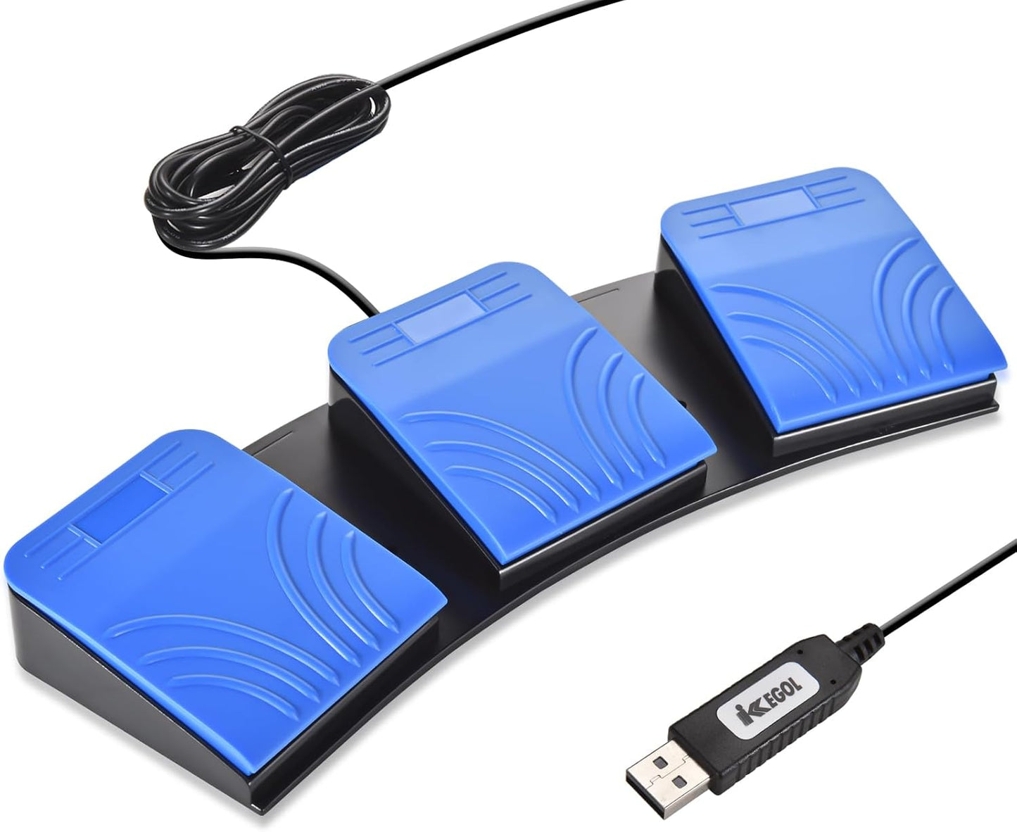 iKKEGOL USB Triple Foot Pedal Optical Switch Control