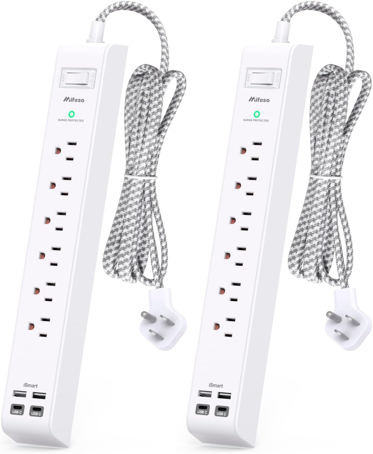 Mifaso Power Strip Surge Protector - Ultimate Charging Hub!