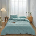 FACE TWO FACE King Duvet Cover Set in Dusty Blue for Comfort