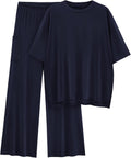 KIRUNDO Womens 2 Piece Summer Lounge Set - Comfortable (Style 46XT)