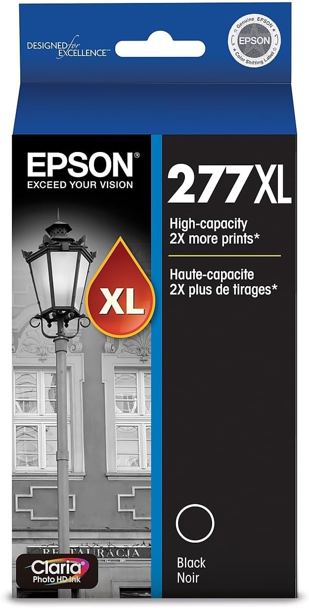 EPSON 277XL High Cap. Photo Black Ink - Stunning Photo Quality!