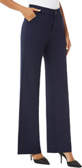 Womens High Waist Wide Leg Trousers - Flattering Everyday Slacks