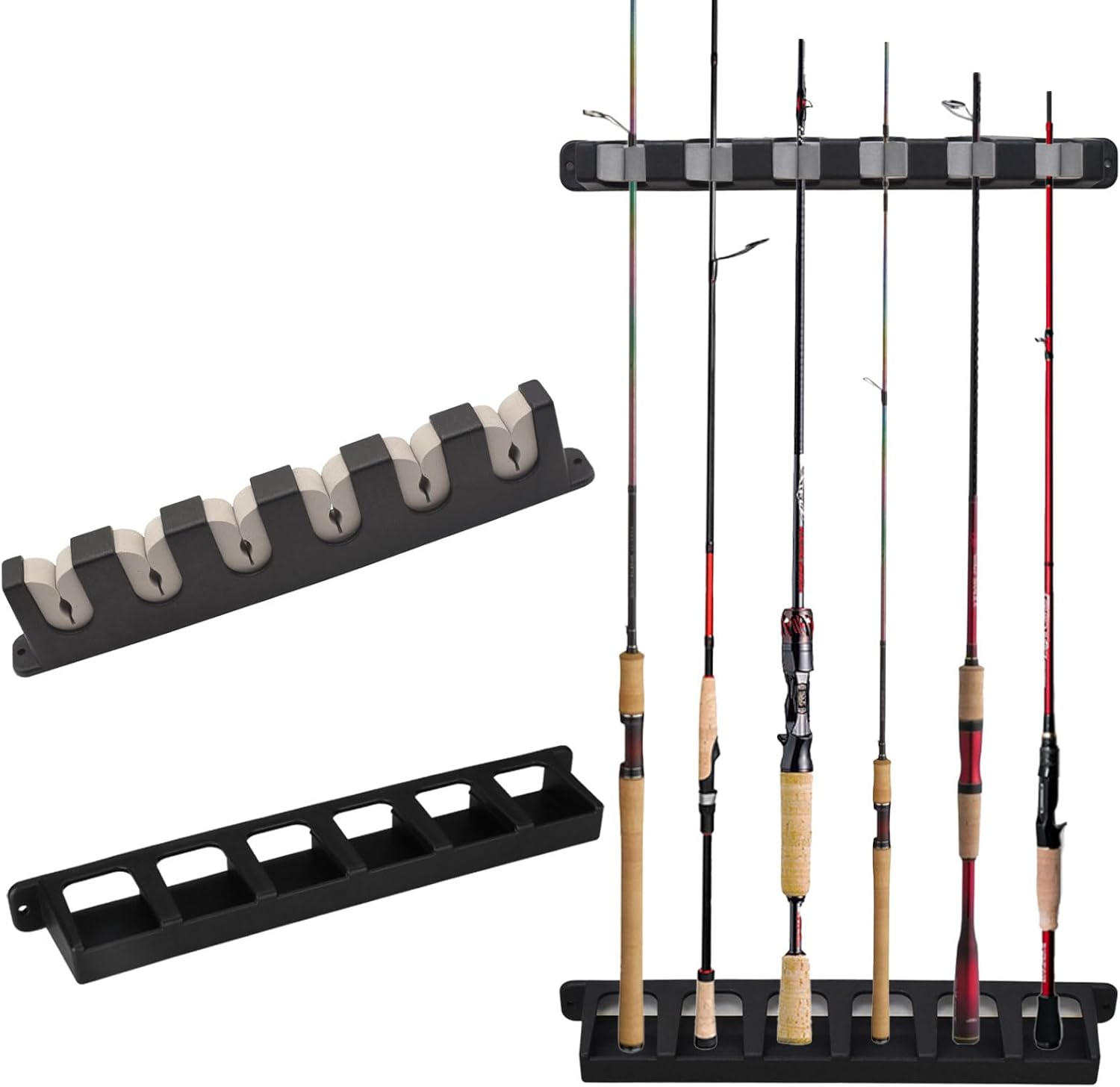 Effortlessly Organize with 6/8 Rod Holder Wall Mount