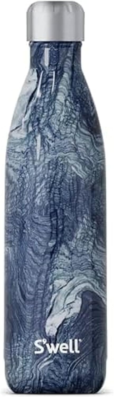 S'well 25oz Stainless Steel Water Bottle - Azurite Marble Design