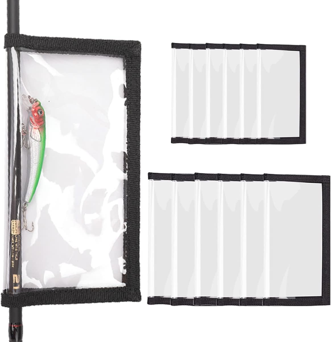 12PCS Clear Fishing Lure Wraps - Safe Hook Protection