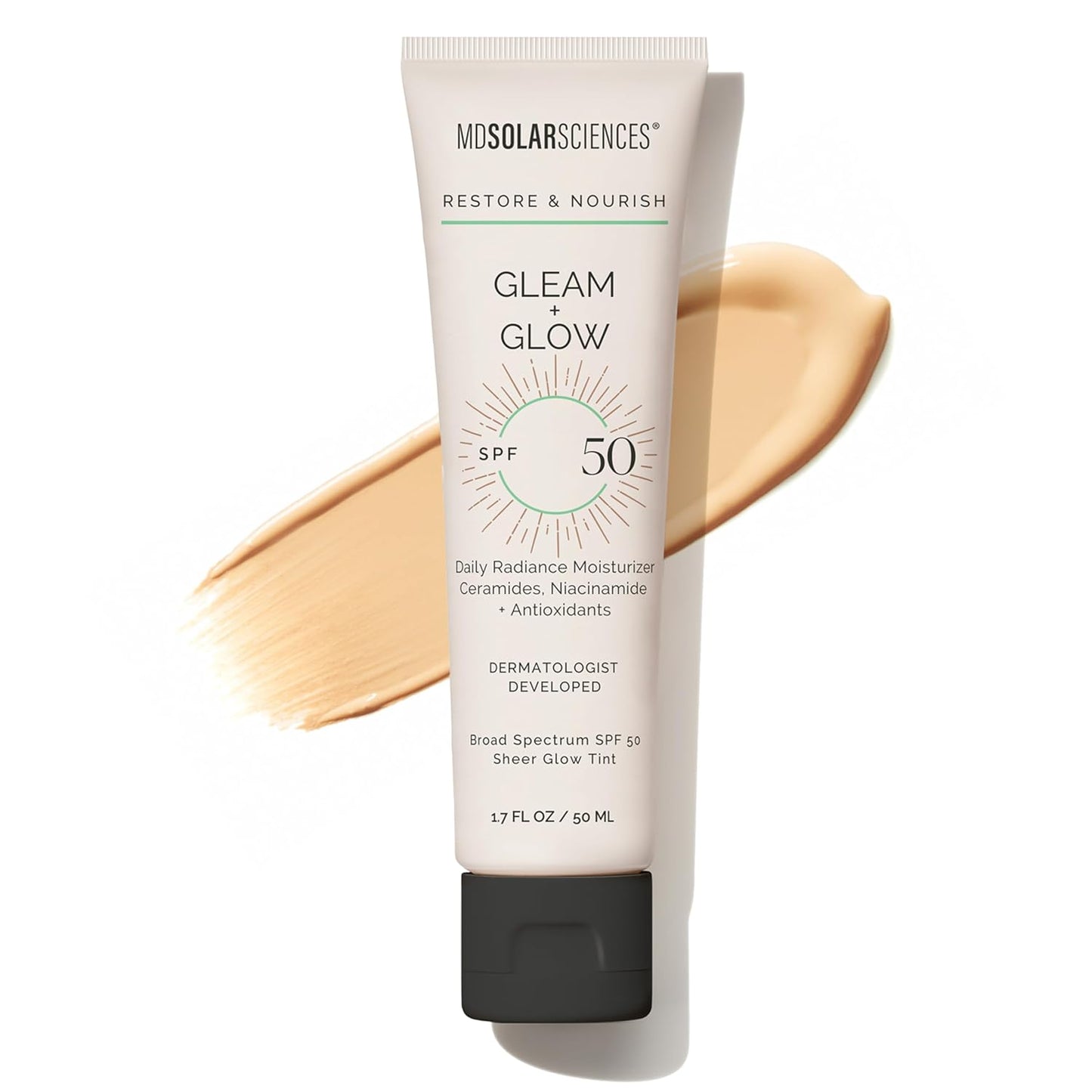 MDSolarSciences Gleam + Glow Sunscreen SPF 50 for Radiant Skin