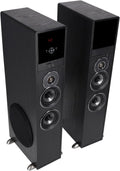 Rockville TM80B Powered Home Theater Tower Speaker System - 800W