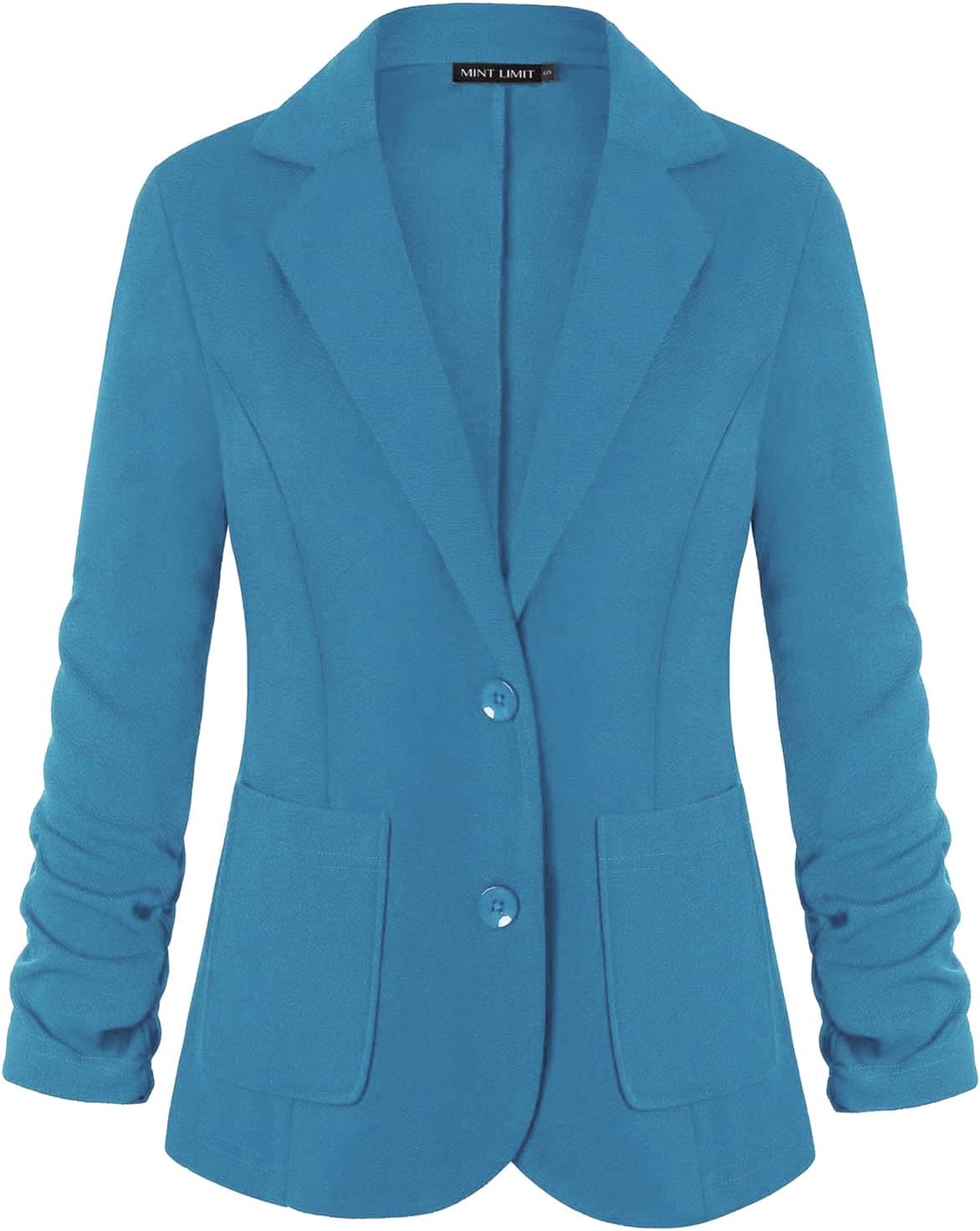 Unifizz Womens Casual Work Office Blazer with Pockets and Buttons