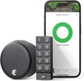 August Home Matte Black Wi-Fi Smart Lock and Smart Keypad - Keyless