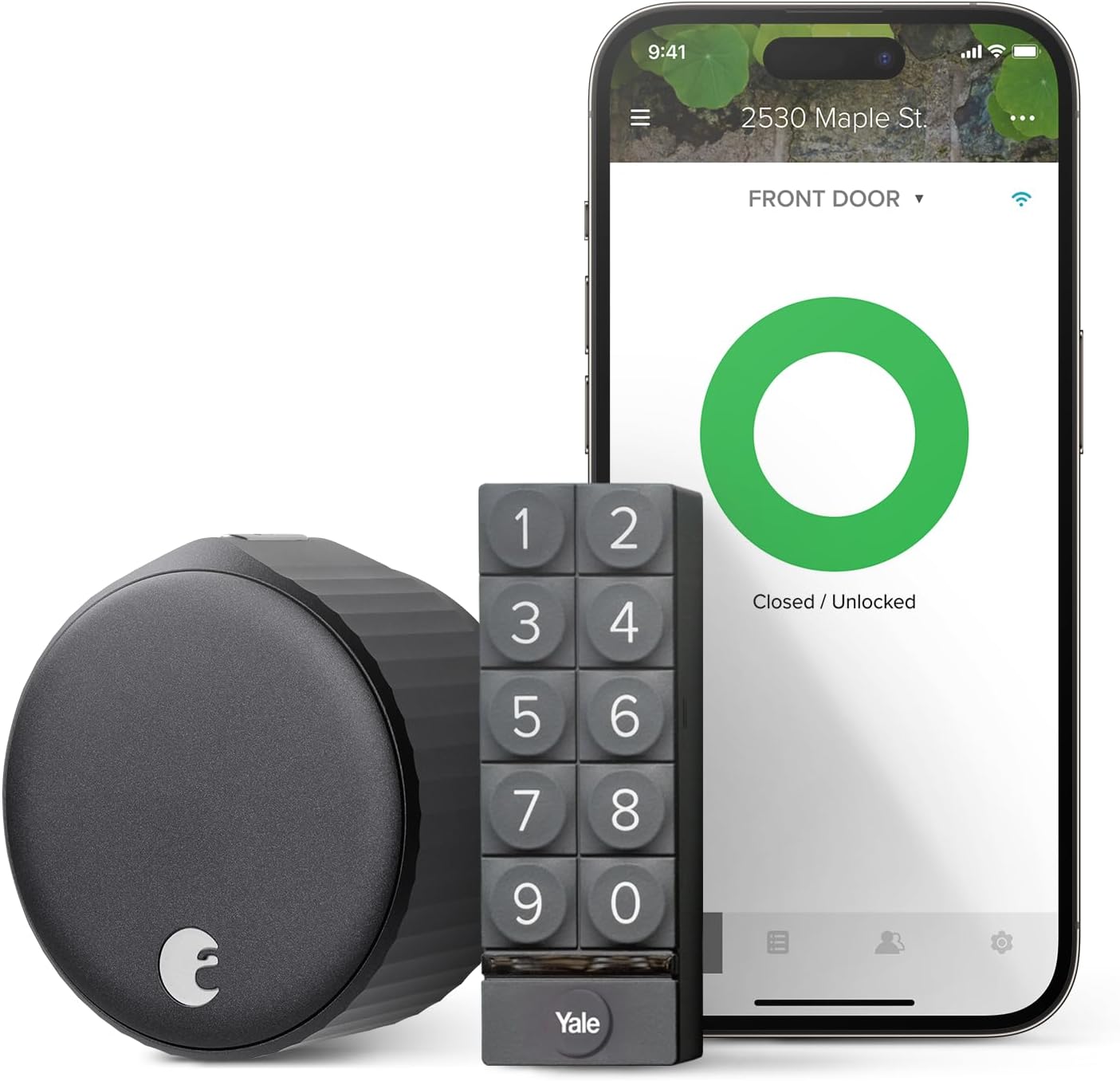 August Home Matte Black Wi-Fi Smart Lock for Keyless Entry