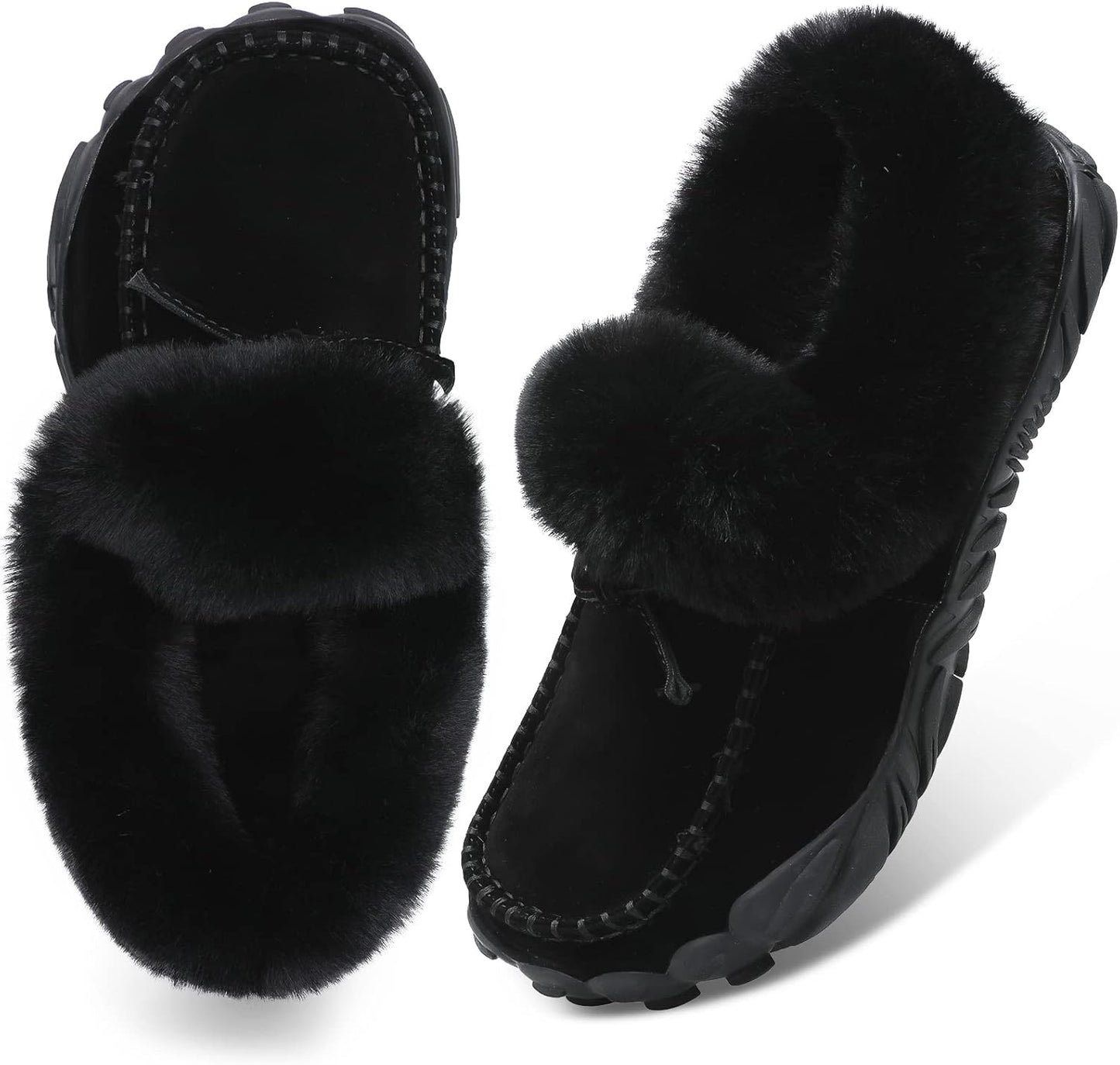 Cozy BARERUN Womens Moccasin Snow Boots for Winter Comfort