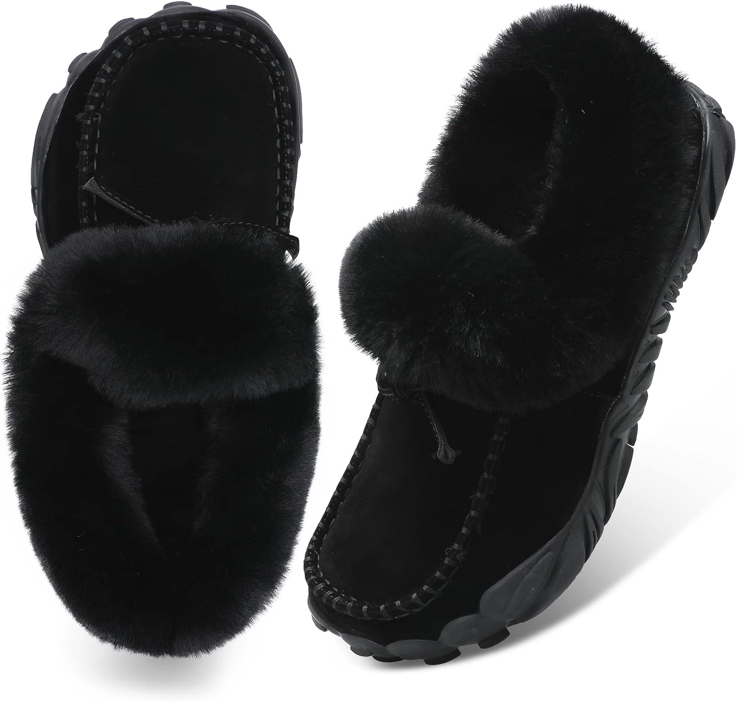 Cozy BARERUN Womens Moccasin Snow Boots for Winter Comfort