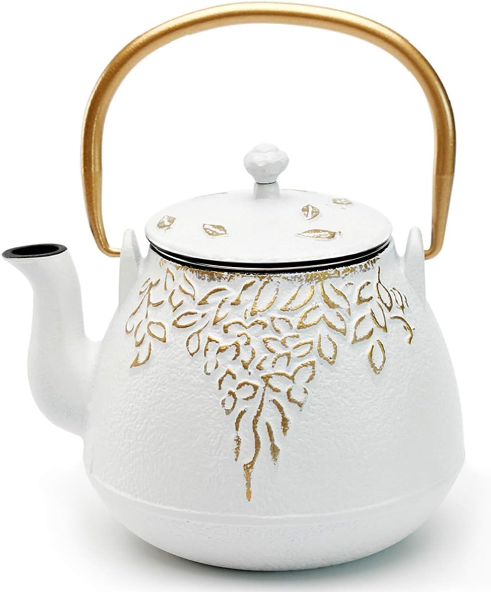 TOPTIER Japanese Cast Iron Teapot - Elegant 40 oz Tea Kettle