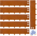 Corten Steel Landscape Edging 40 in x 10 in - Durable Garden Border