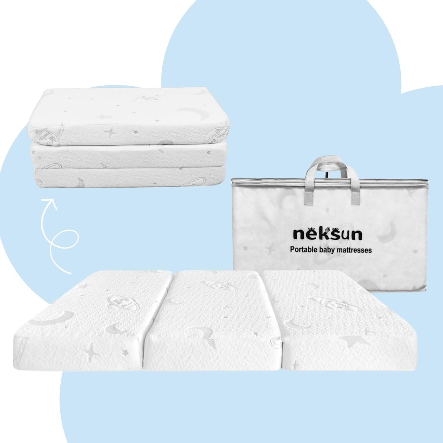 Trifold Pack and Play Mattress for Comfortable Baby Sleep