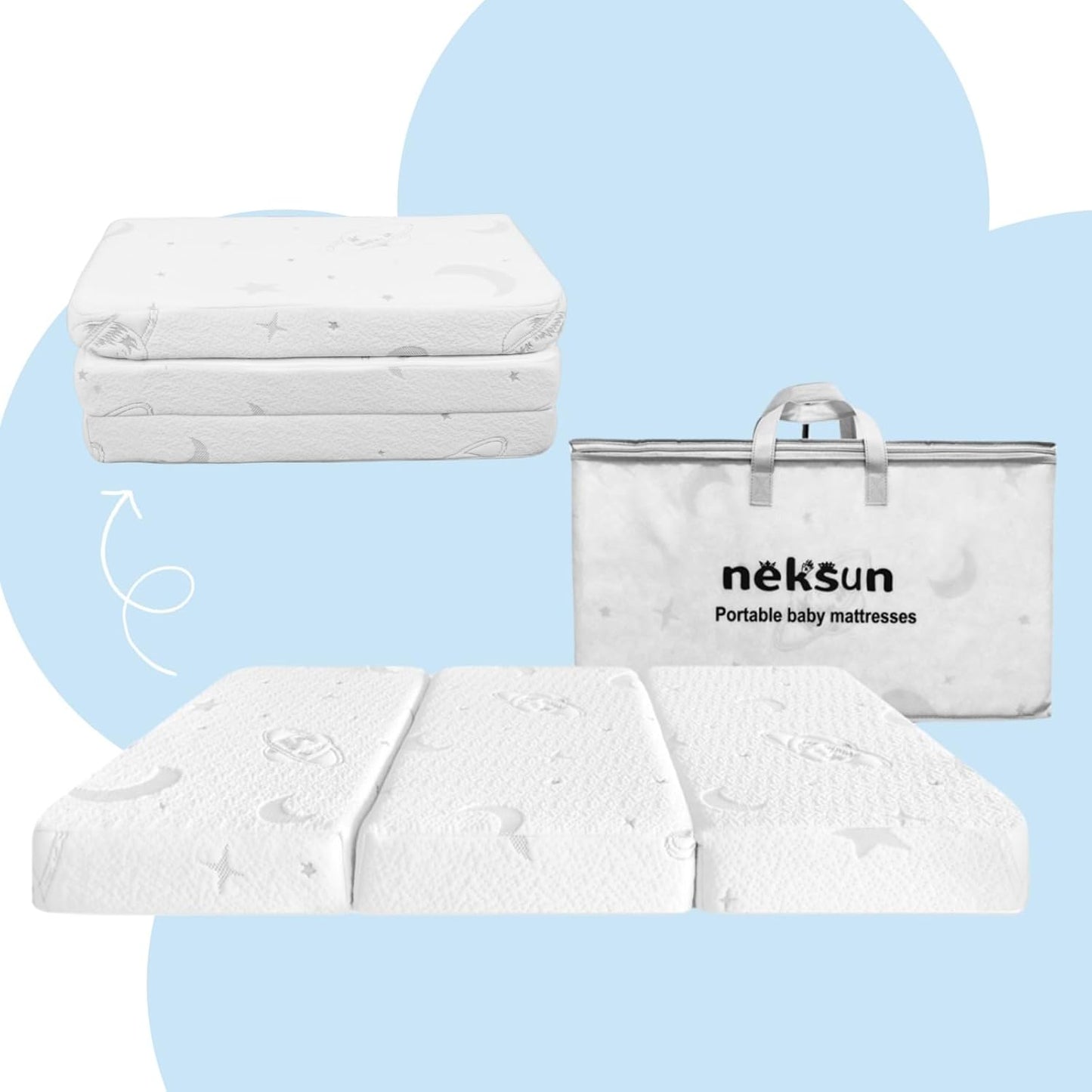Pack and Play Mattress for Baby, Premium Memory Foam Design