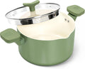 MICHELANGELO Pasta Pot with Strainer Lid - Fast Draining 6 Quart