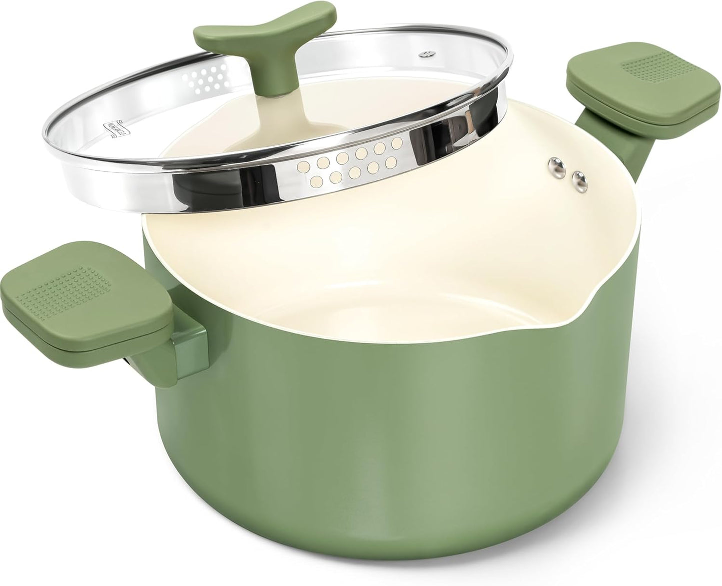 MICHELANGELO Pasta Pot with Strainer Lid for Easy Cooking