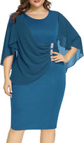 Hanna Nikole Women's Plus Size Chiffon Ruffle Dress for Elegance