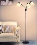 Modern Reading Floor Lamp 3-Light with Adjustable Gooseneck - Bright