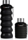 JaneJu Collapsible Water Bottle 17oz - Lightweight Foldable Bottle
