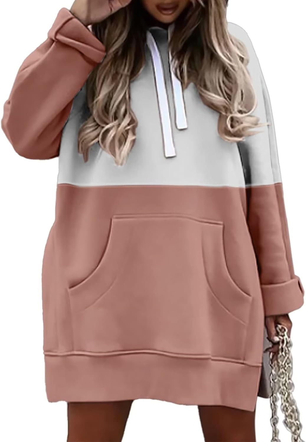 Syellowafter Women Oversized Hoodie Dress for Casual Comfort