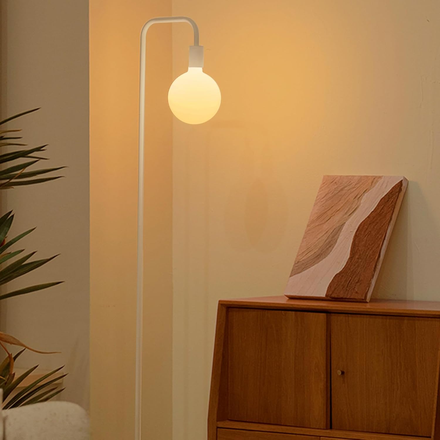 ONEWISH Modern Floor Lamp with LED Bulb for Any Home Decor