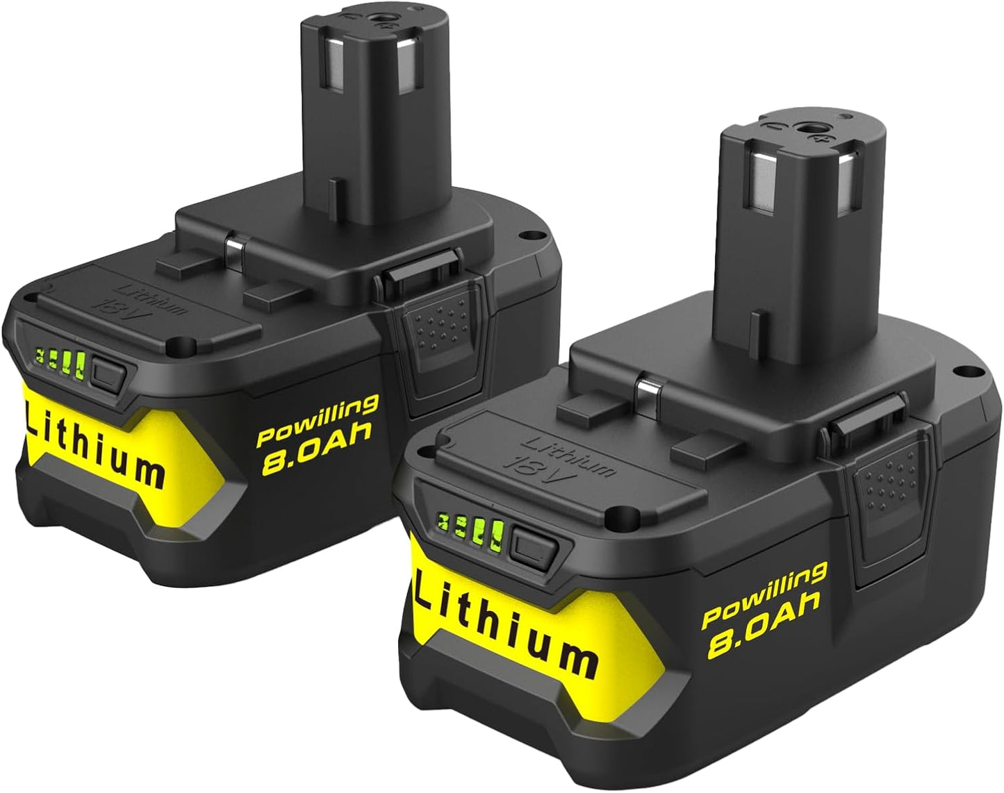 Powilling 8.0Ah Battery Replacement for Ryobi 18V Tools