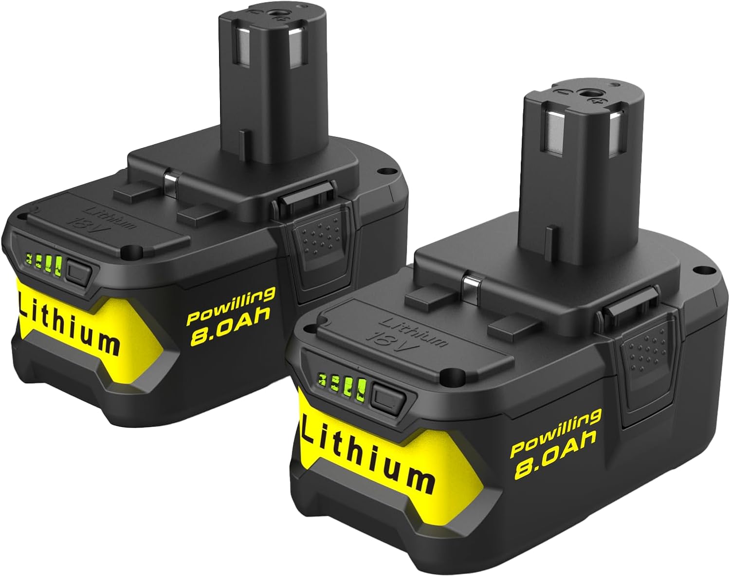 Powilling 8.0Ah Battery Replacement for Ryobi 18V Tools