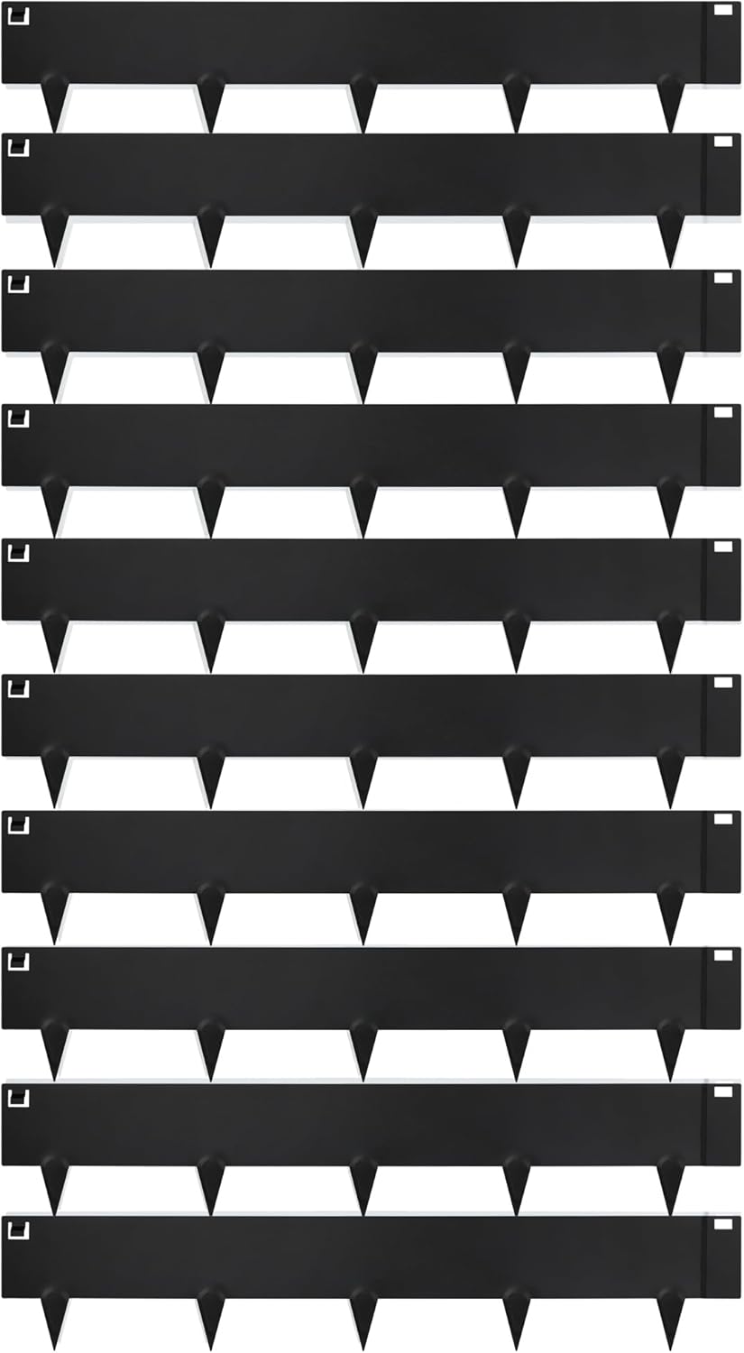 Galvanized Steel Landscape Edging - 10-Pack Flexible Border