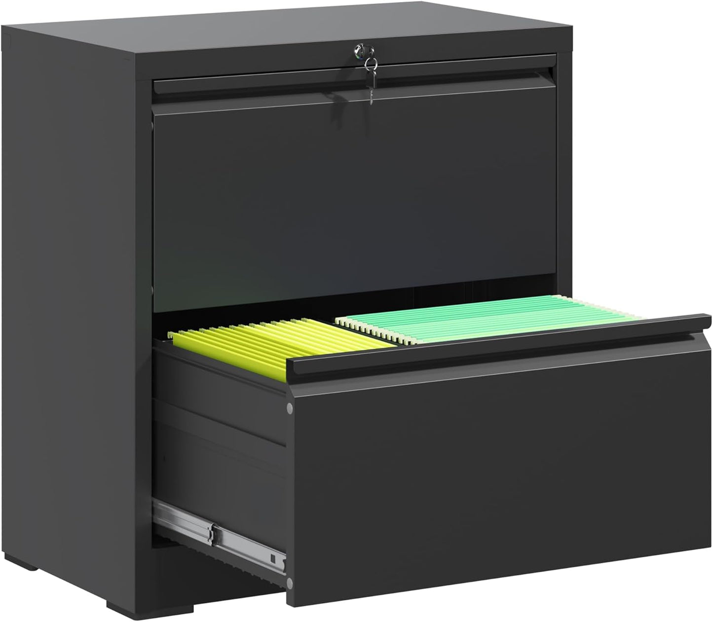 2 Drawer Lateral File Cabinet with Lock for Home Office Storage