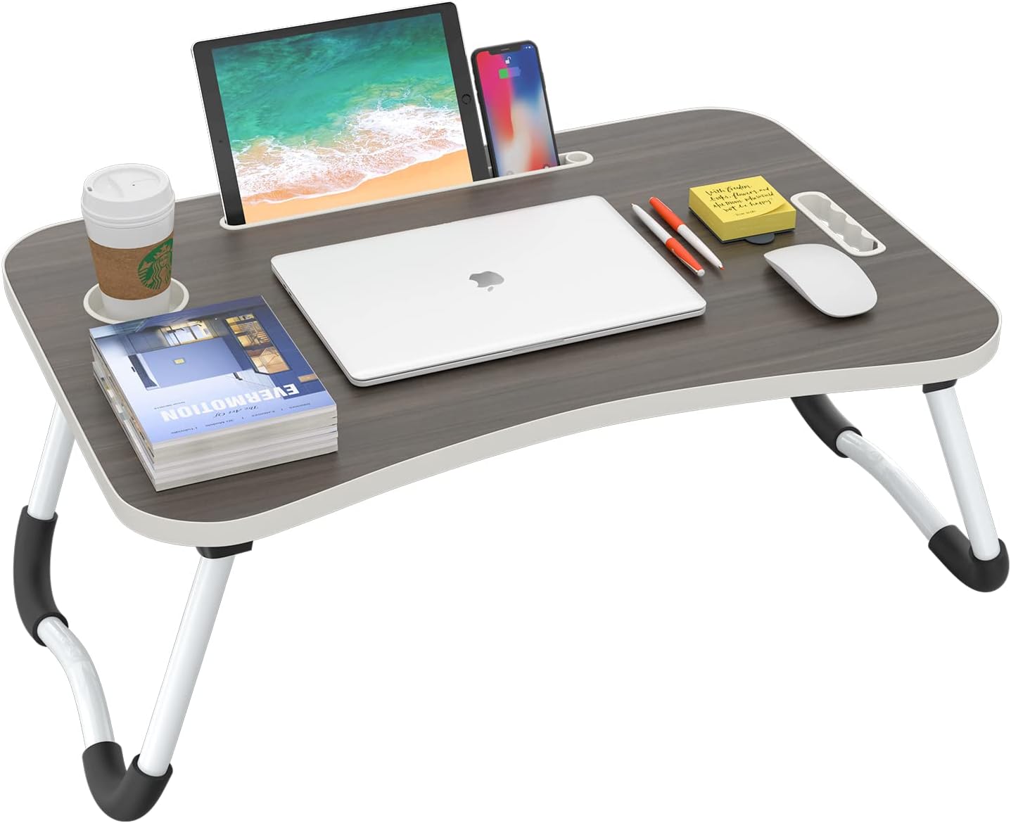 Portable Foldable Lap Desk with Cup Holder - Work & Relax Anywhere!